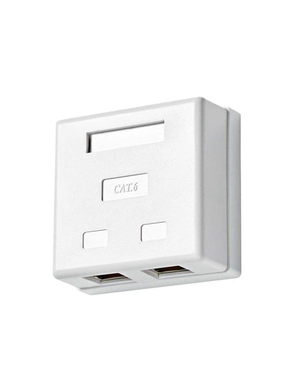 N CCGP89130WT - Aufputz RJ45-Dose, 2-fach, Cat.6