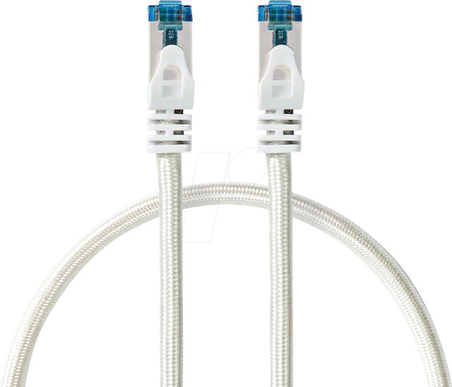 N CCTB85321AL10 - Patchkabel, Cat.6a, S/FTP, geflochten, 1 m, silber