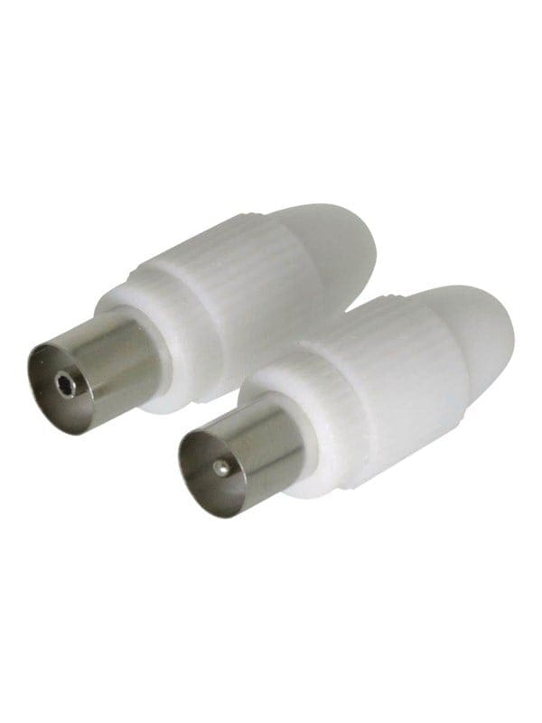 N CSGB40999WT - IEC (Coax) Stecker, Buchse / Stecker, Metall / PVC