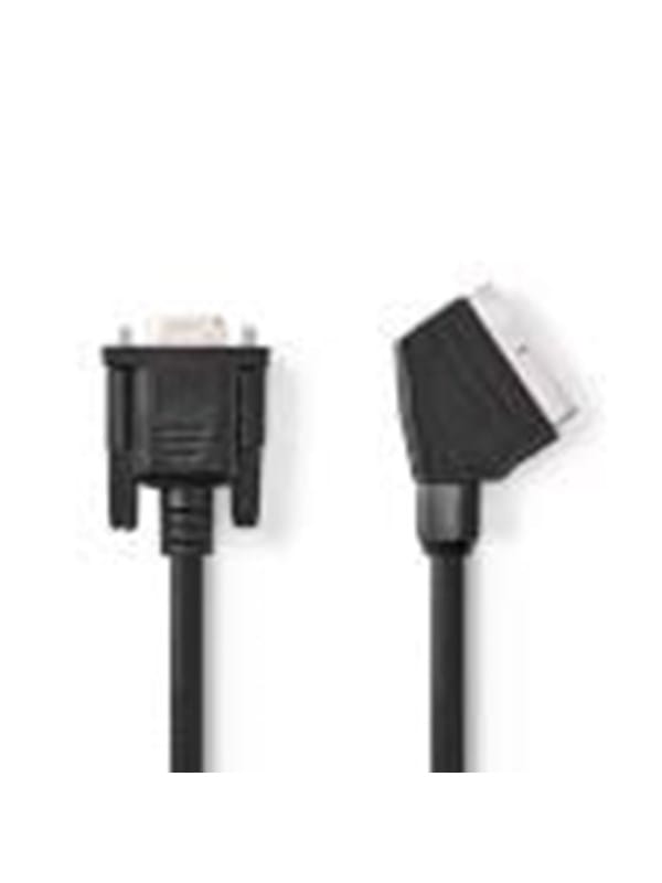 N CVGL31550BK20 - SCART-Kabel, SCART Stecker VGA Buchse, 2.00m, Rund