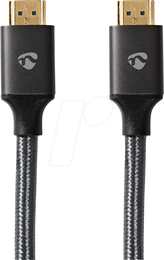 N CVTB34000GY100 - HDMI A-Stecker, 4K@30Hz, Grau, Textil, 10.0m