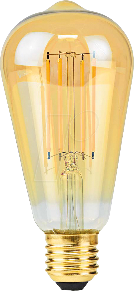 N LBDE27ST64GD1 - LED Filament Lampe E27, 4,9 W, 470 lm, 2100 K, Dimmbar