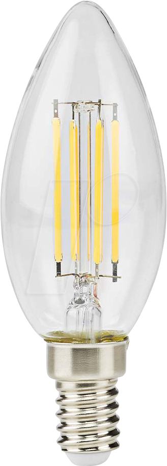 N LBFE14C352 - LED Filament Lampe E14, 4,5 W, 470 lm, 2700 K, Dimmbar