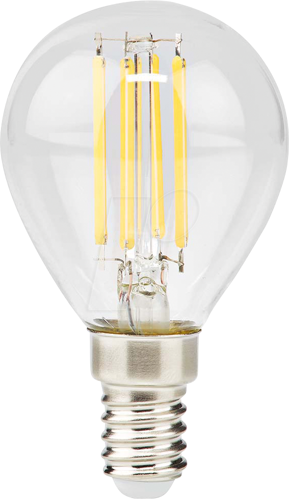 N LBFE14G452 - LED Filament Lampe E14, 4,5 W, 470 lm, 2700 K, Dimmbar