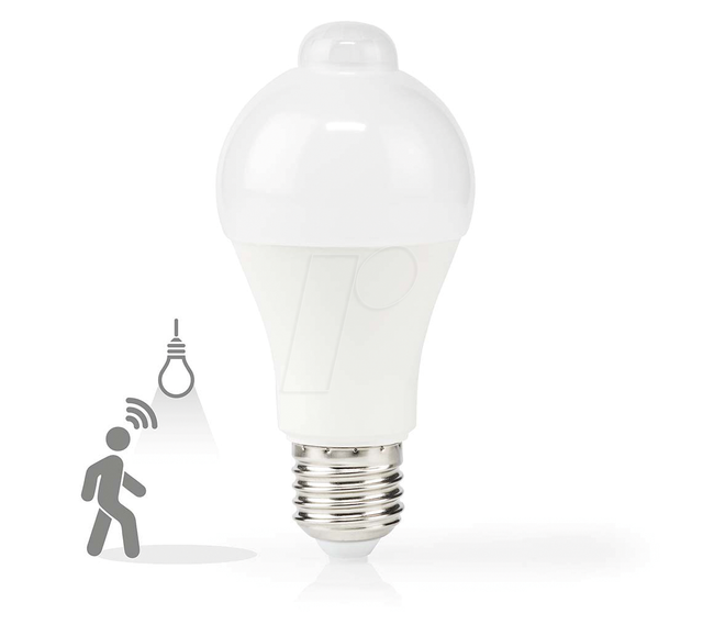 N LBPE27A601 - LED-Lampe E27, 4,9 W, 470 lm, 3000 K, Bewegungsmelder