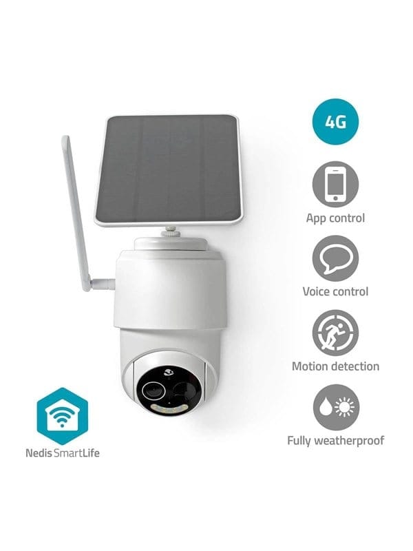 N SIMCBO50WT - Überwachungskamera, 4G / LTE, außen, inkl. Solarpanel