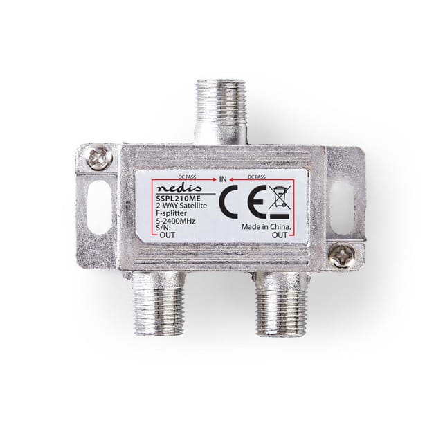 N SSPL210ME - Satelliten-Splitter, 5 - 2400 MHz, 6.5 dB, 1 Eingang, 2 Ausgänge