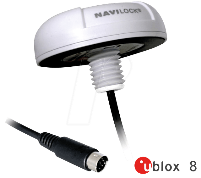 NAVILOCK 62530 - GPS Empfänger, u-blox 8, Seriell MD6, Dachmontage, 10 m