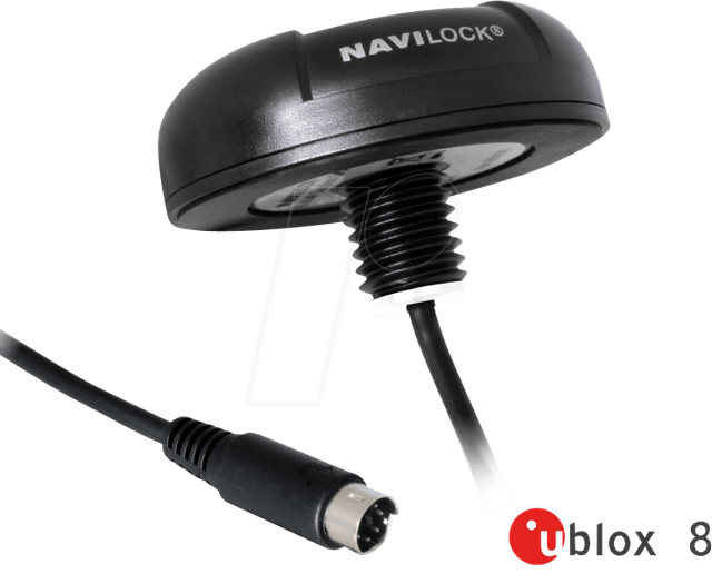 NAVILOCK 62527 - GPS Empfänger, u-blox 8, Seriell MD6, Dachmontage, 5 m