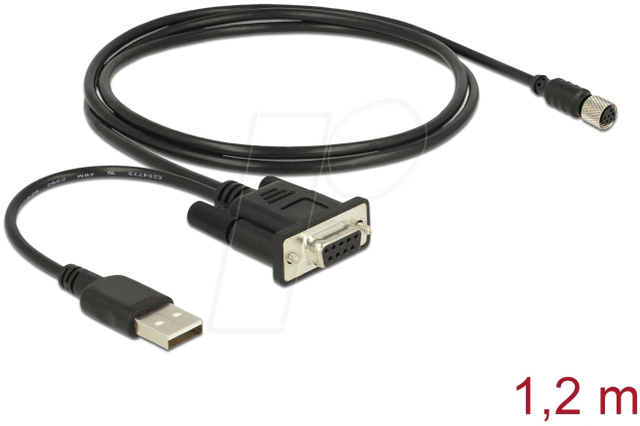 NAVILOCK 62875 - Anschlusskabel, M8 Buchse wasserdicht > DB9 Buchse