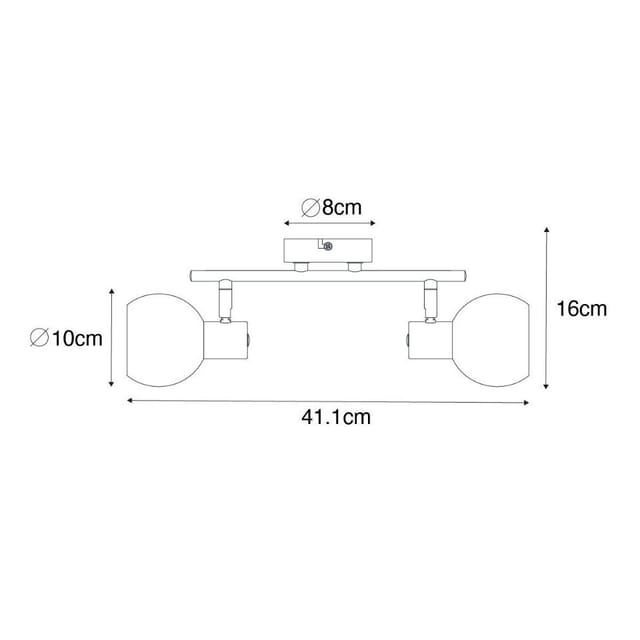 Smarter Spotstrahler Gold Mit Rosa Glas Inkl. 2 Wifi P45 - Vidro