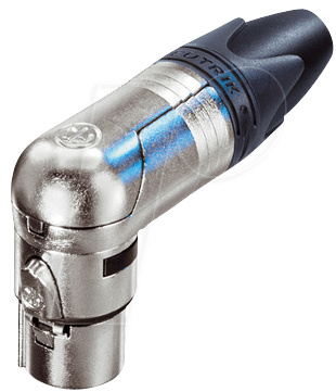 NEUTRIK NC3FRX - XLR-Winkelkabelbuchse, 3-polig, Silber, vernickelt