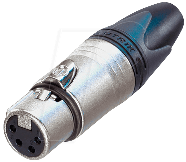 NEUTRIK NC4FXX - XLR-Kabelbuchse, 4-polig, Silber, vernickelt