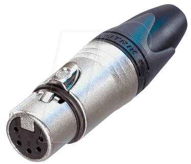 NEUTRIK NC5FXX - XLR-Kabelbuchse, 5-polig, Silber, vernickelt