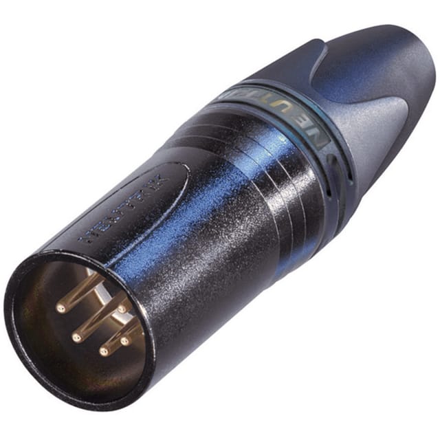 NEUTRIK NC5MXX-B - 5-poliger Kabelstecker mit schwarz-verchromtem Gehäuse
