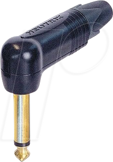 NEUTRIK NP2RX-B - Winkelstecker 2-polig, 6,35 mm, schwarz