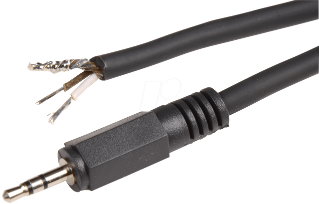 NFKE SG 25 - NF-Kabel, 2,5 mm Stereo Klinkenstecker, gerade, 1,8 m, 3-pol