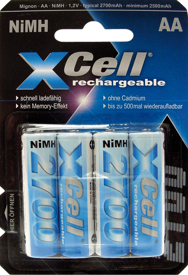 NH XC 4X2700 - NiMh Akku, AA (Mignon), 2700 mAh, 4er-Pack