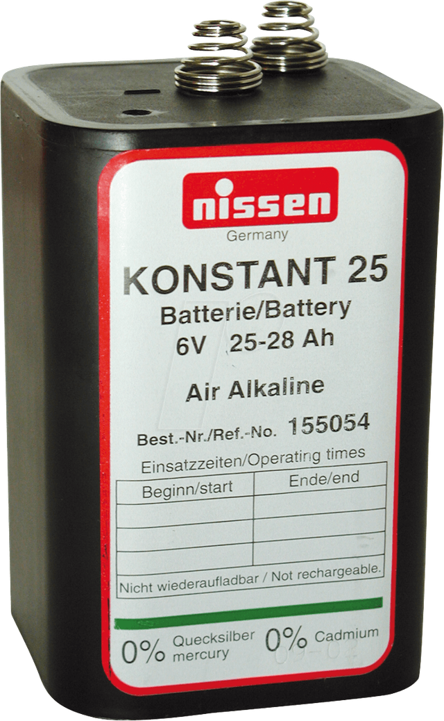 NISSEN 155054 - Blockbatterie Nissen KONSTANT 25, 6 V, 28 Ah