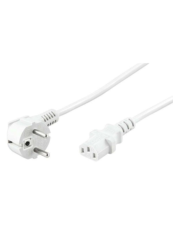NKSK 300 WS - Netzkabel, Schutzkontaktstecker gew, 3 m, ws, C13
