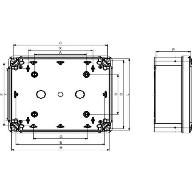 NSYTBS1397 - Gehäuse Thalassa TBS, 138 x 93 x 72 mm, Grau