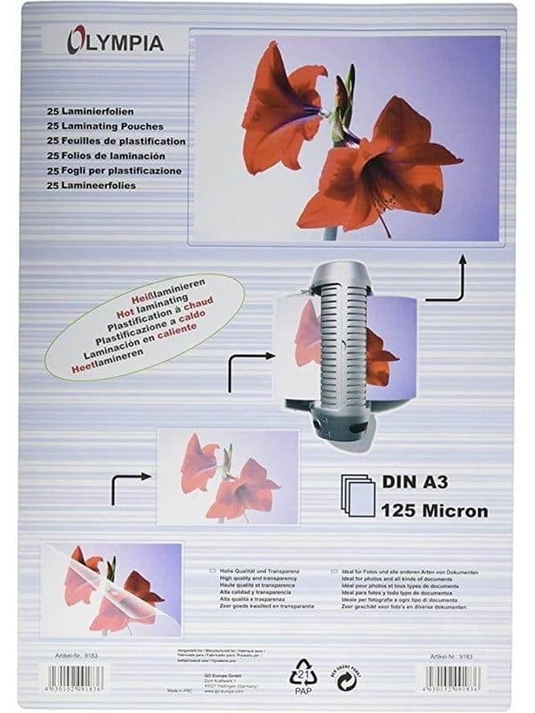OLYMPIA 9167 - Laminierfolien, DIN A5, 80 mic, 100 Stück