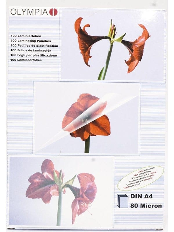 OLYMPIA 9166 - Laminierfolien, DIN A4, 80 mic, 100 Stück