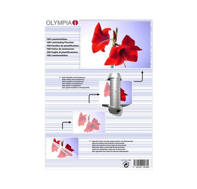 OLYMPIA 9176 - Laminierfolien, DIN A4, 125 mic, 100 Stück