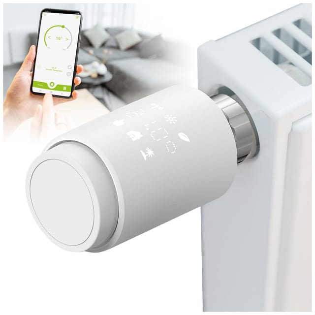 OLYMPIA HT-02Y - WLAN Heizkörperthermostat, Tuya, Smart Life