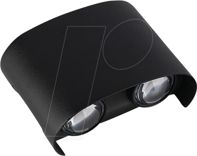 OPT 7407 - Wandleuchte, 4 W, 3000 K, 380 lm, schwarz, IP 65