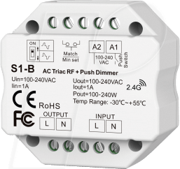 OPT AC6363 - AC Triac Funk,+ Tast Dimmer, LED