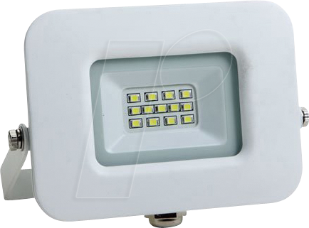 OPT FL5865 - LED-Flutlicht, 10 W, 850 lm, 6000 K, slim, weiß, IP65