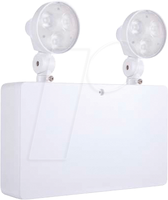OPT WW7208 - LED-Notleuchte, Twin-Spot 3 W, Notbeleuchtung, 6000 K, 280 lm