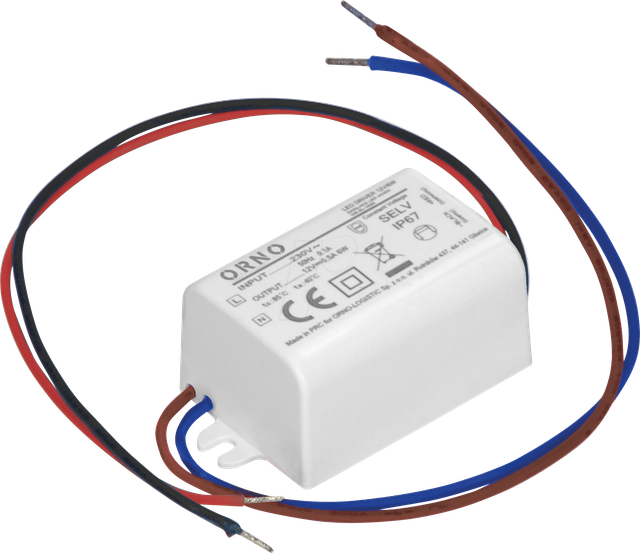 ORNO OR-ZL-1630 - LED-Netzteil, 6 W, 12 V DC, 0,5 A, IP67