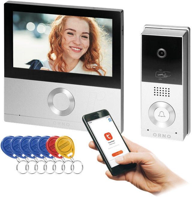 ORNO TALOS - WLAN Video-Türsprechanlage, Tuya, RFID