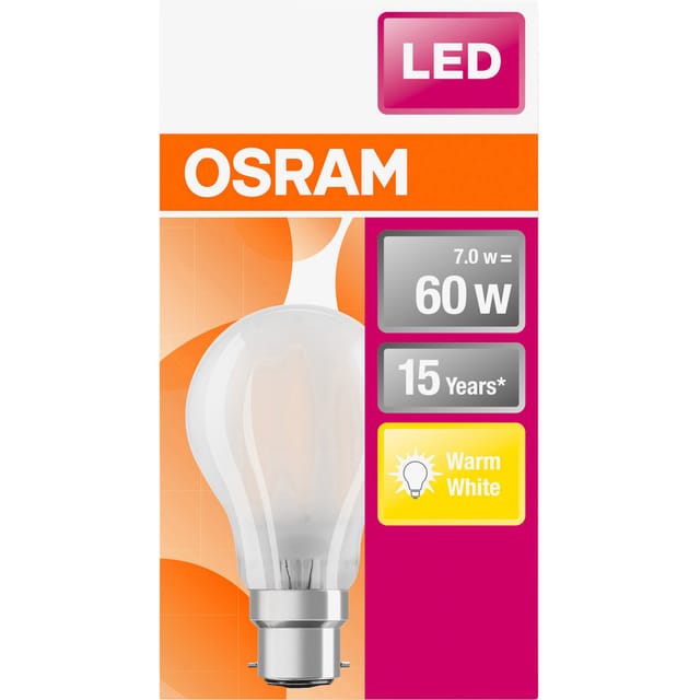 OSR 075114913 - LED-Lampe STAR RETRO B22d, 6,5 W, 806 lm, 2700 K