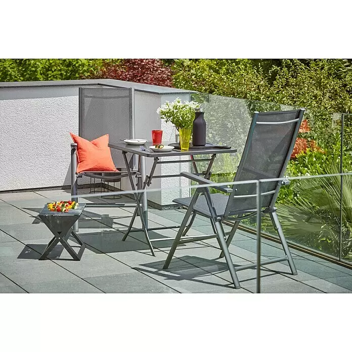 Sunfun Balkonmöbel-Set Maja/Maja Slim (3 -tlg., Anthrazit)