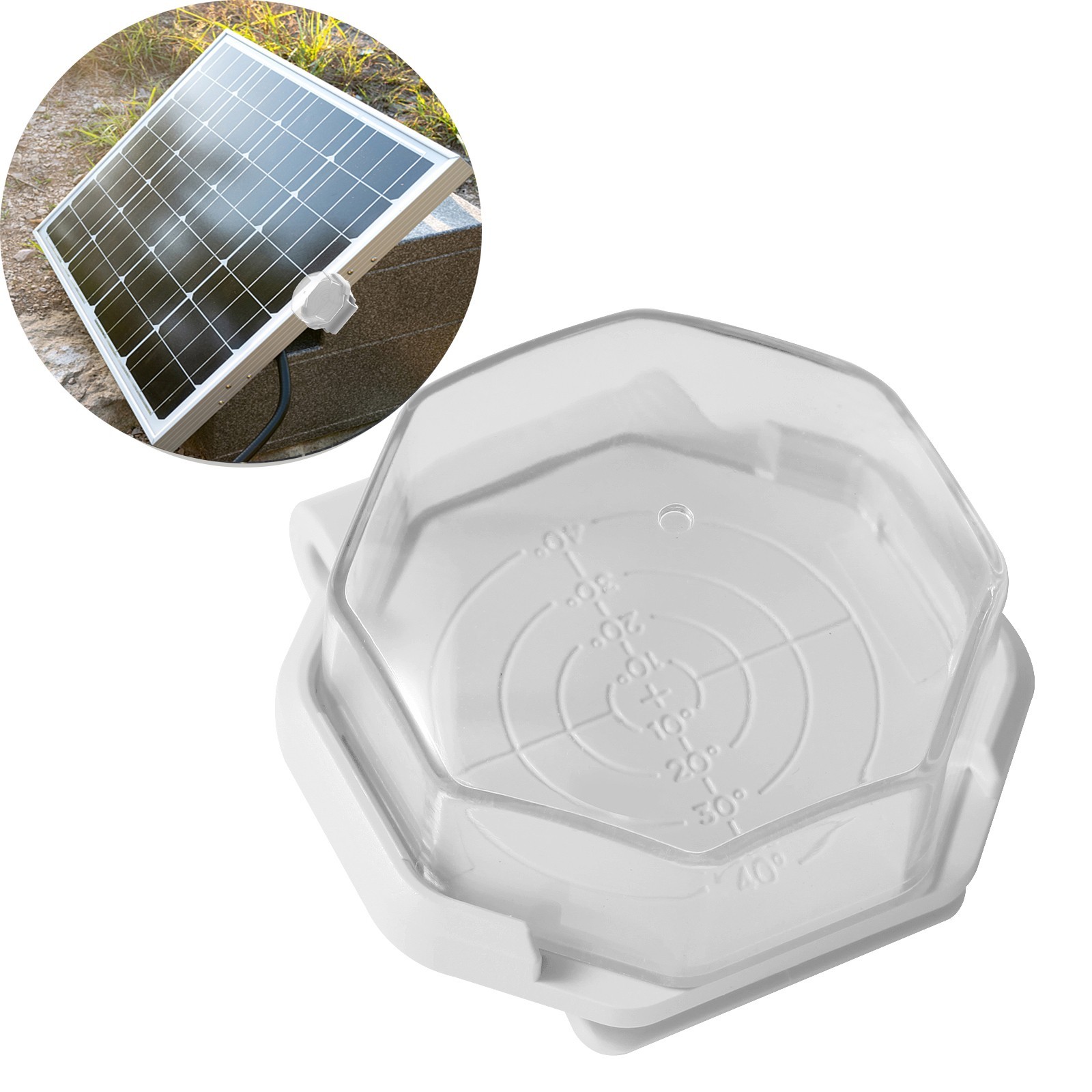 Solar Neigungswasserwaage Clip‑on für faltbares Solarpanel, Neigungswinkelmesser