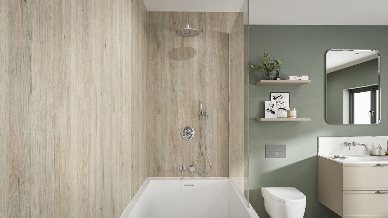 Wetwall Elite Wandpaneel White Oak 120 x 242 cm mit Nut & Feder Bild 3