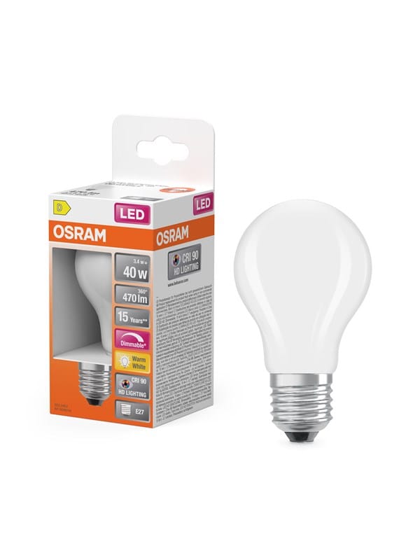 OSR 854084058 - LED-Lampe SUPERSTAR+ E27, 3,4 W, 470 lm, 2700 K, dimmbar