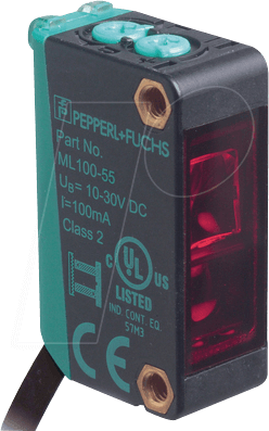 P+F ML100-002 - Lichttaster, 350 mm, PNP, 10-30 V, Kabel 2m, HGA