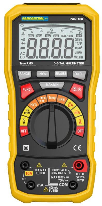 PAN 188 - Multimeter, digital, 1000 V, TRMS, Bluetooth