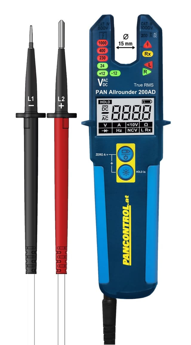 PAN 200AD - Spannungsprüfer, 200 A, 1000 V, TRMS, AC/DC