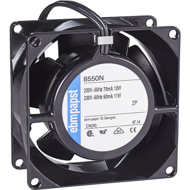 PAPST 8550 N - Axiallüfter, 80x80x38mm, 230VAC, U/min: 2700