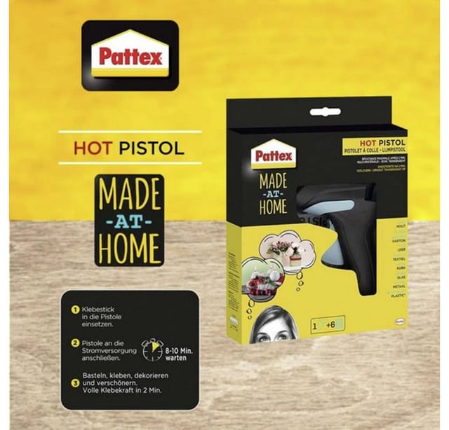 PATTEX PMHHP - Heißklebepistole, HOT Pistol Made at Home