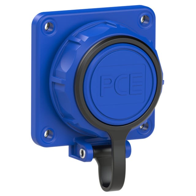 PCE 20351-8B - Anbausteckdose mit Deckelband IP66/68