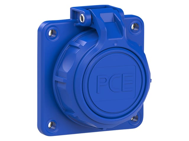 PCE 20352-8B - Anbausteckdose mit Klappdeckel, IP66/68