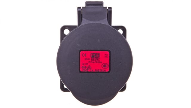 PCE 325-6X - Anbaudose ger. 32A 5p 6h IP44/54 schwarz