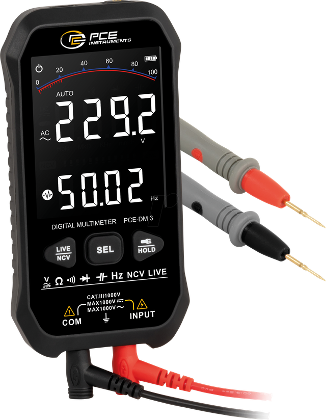 PCE DM 3 - Digital-Multimeter PCE-DM 3