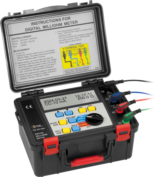 PCE MO 2006 - Milliohmmeter PCE-MO 2006